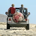 thumbnail image 6 of Spare Tire Cover 14inch Vintage French Floral Pink Roses Waterproof Sun Protection Colorful Floral for Camper Travel Trailer SUV Truck Fit for Jeep Trailer RV SUV Camper Vehicle, 6 of 8