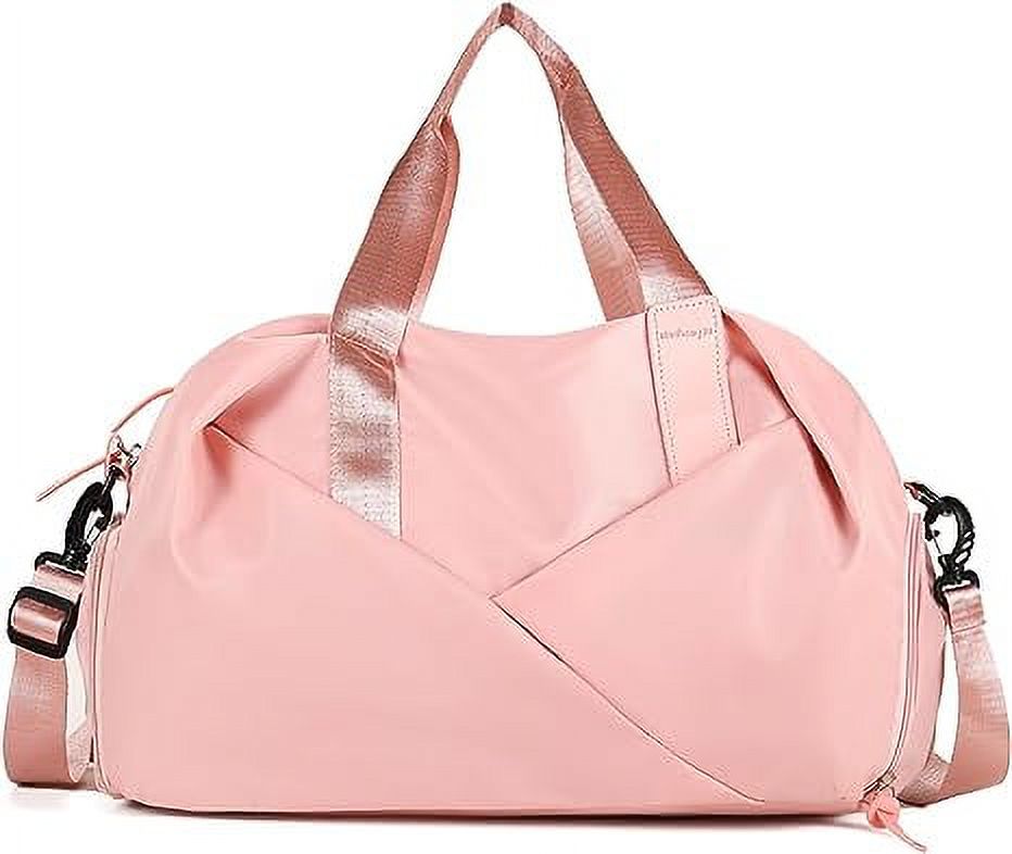 Dakuly Sac De Sport 55L Rose – Grand Sac Weekend Avec Compartiment Chaussures + Poche Humide Imperméable