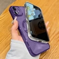 thumbnail image 5 of Compatible with iPhone 11 Magnetic Clear Case,Luxury Plating Bling Transparent Shockproof MagSafe Case with Full Camera Lens Protector for iPhone 11 Women Girl Men-Elegant Purple, 5 of 6