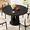 Black, variant on Virans 47.2" Round Dining Room Table for 4-6,Dinner table with MDF for Kitchens,Living Rooms,Black