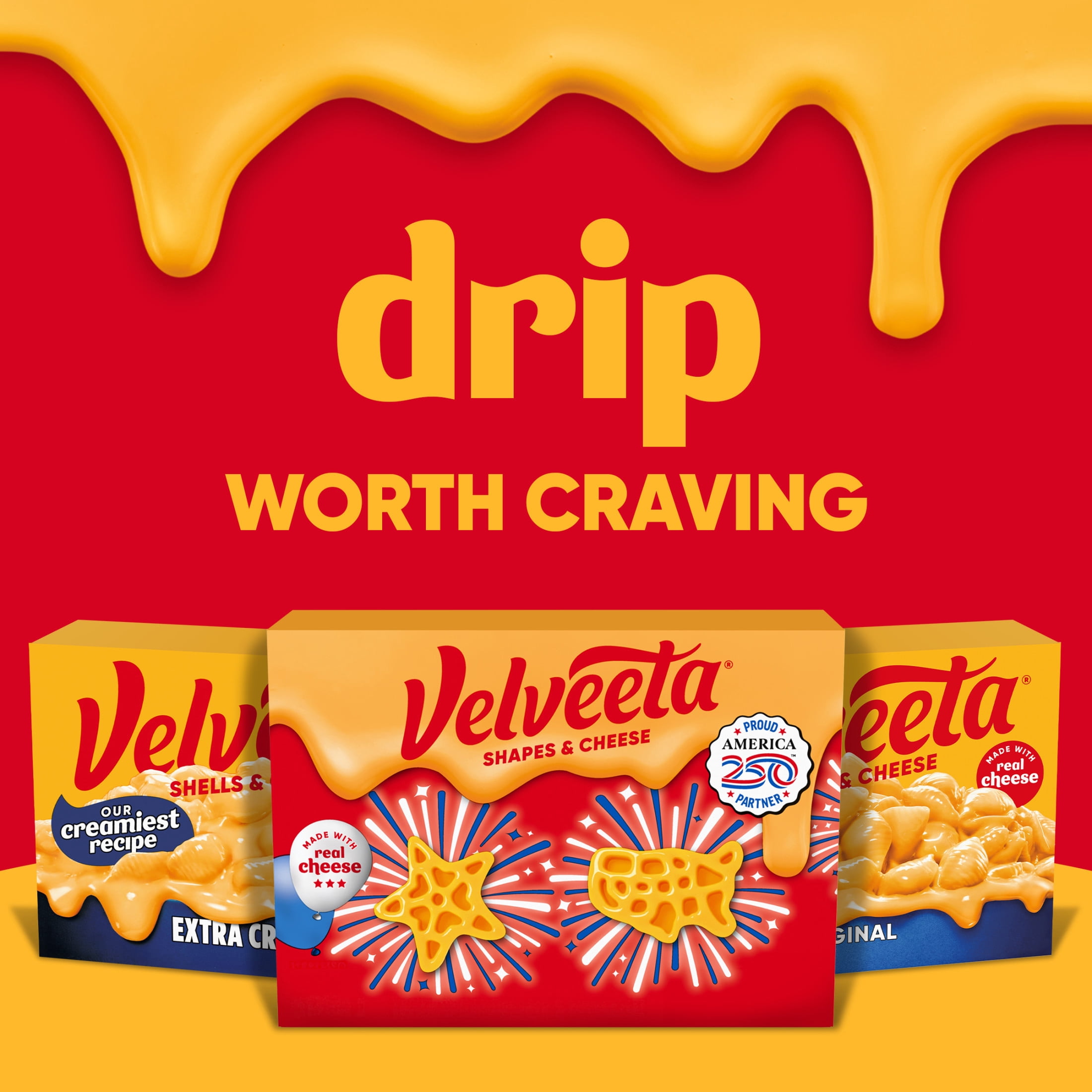 Velveeta USA and Star Shapes and Cheese Mac and Cheese, 1 Box, for Easy Dinner or Dinner Sides, Made with Real Cheese, 10 oz