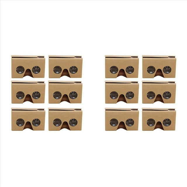 12PCS 3D Glasses para Cardboard V2 VR 4.5- 6 Pulgada Smartphone + Diadema