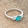 thumbnail image 4 of Mariah 1.2ct CZ Rhodium Aqua Simple Classic Ring, 4 of 5