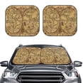 thumbnail image 2 of Gaeub World Map1 Foldable Auto Sun Blocker Visor, Sunshade for Car Front Window, Keeps Your Vehicle Cool - Medium, 2 of 7