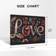 thumbnail image 4 of 12x16 inch Painting Canvas 'Love' Slogan Red Flower,Home Yard Garden Decor Accessory,Classic 'Love' Slogan Red Flower Retro Art Decorative Painting,Gift For Lovers,Hotels,Balcony Decoration, 4 of 6