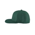 thumbnail image 3 of Top Headwear Plain Flat Bill Fitted Hat, Hunter Green 7 5/8, 3 of 4