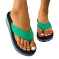 thumbnail image 4 of ibiyuan Brown Flip Flops Women Black Thong Sandals Non- Thick Sole Summer Slippers for Women Lightweight Womens Walking Shoes, 4 of 9