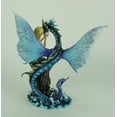 thumbnail image 3 of Mermaid Sitting with Blue Sea Dragon Statue, 3 of 3