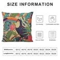 thumbnail image 5 of Leisuo Toucans Throw Pillow Covers Birds Tropical Leaves and Flowers Floral Nature Decorative Cushion Case for Merry Christmas Men Women Home White, 5 of 5