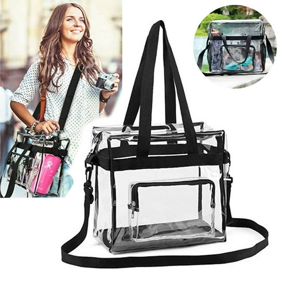 Clear Shoulder Bag Backpack PVC Plastic See Through Bag with Adjustable Strap