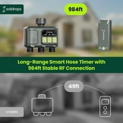 Soildrops Smart Sprinkler Timer — 3 Zones, App Control, 1,000 ft Wi-Fi Hub