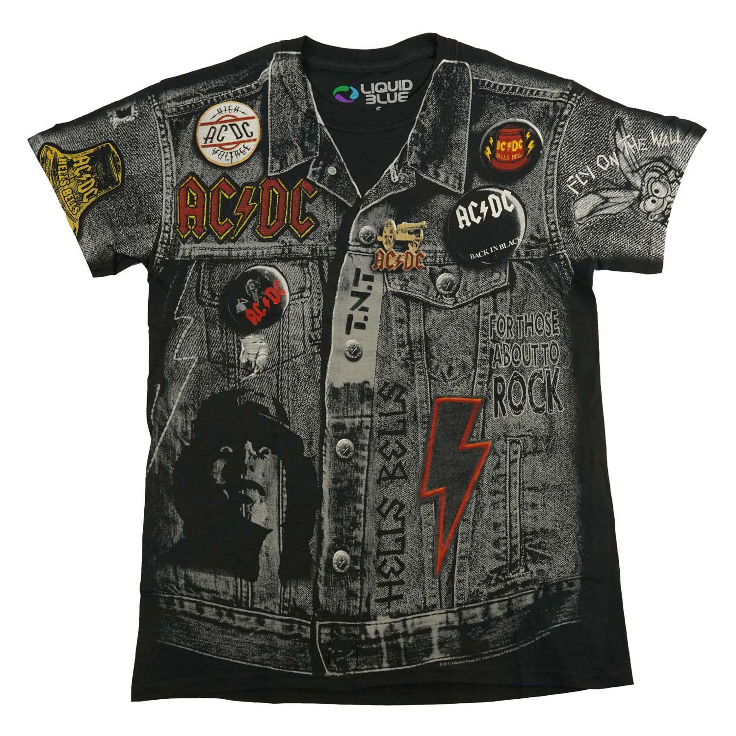 Acdc Ac Dc Men S Jacket T Shirt Small Multi Walmart Com Walmart Com