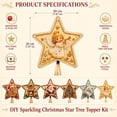 thumbnail image 2 of Clearance! DIY Sparkling Christmas Star Tree Topper, Christmas Pearl Art Kits for Adults, Pearl Diamond Art Diy Kits DIY (Angle), 2 of 5
