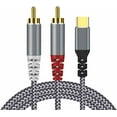 TRAHOO【2024 MFi Certified】 Compatible with USB C to RCA Cable Audio