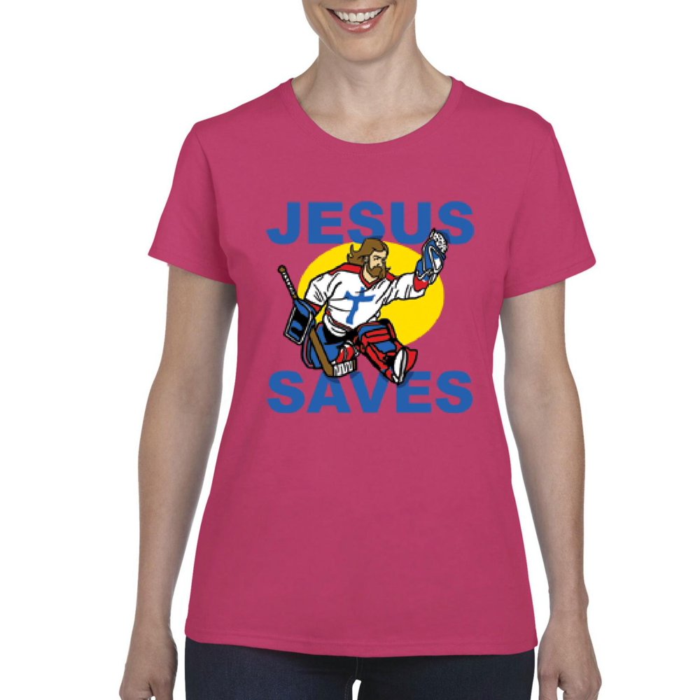 jesus saves goalie t shirt