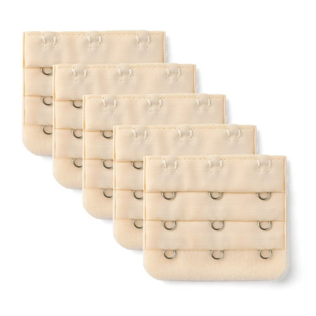 5-Pack Bra Extenders Strap Extension 3-Hook 3-Row for Women