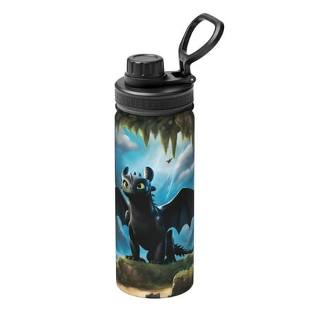 

How To Train Your Dragon Toothless 18 Oz Water Bottle Insulated Stainless Steel Vacuum Tumbler Water Flask For Students Boys Girls