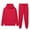 Red, variant on Mens Track Suits 2 Piece Set Solid Color Hooded Pullover Sweatshirt and Sweatpants Athletic Workout Sets, M
