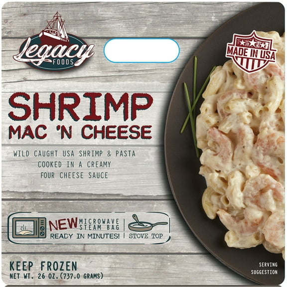 Legacy Shrimp Mac N Cheese Steam Bag, 26oz