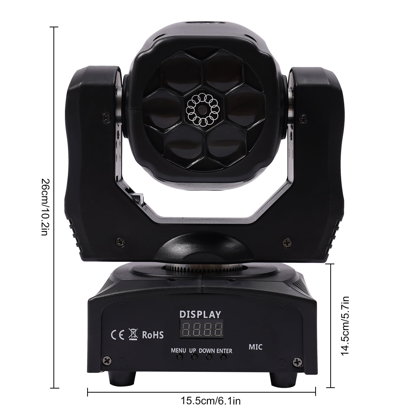 Wildnix Moving Head Light, 540° Rotation, DMX 512 Control, Sound Action Mode, 72W Brightness, Colorful Lights for Party and Stage Lighting