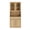 Oak, variant on Modern 72" Tall Bookshelf with Glass Doors, Drawers & Adjustable Shelves, Closed Storage Cabinet & Glass Display Shelves,Oak