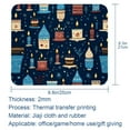 thumbnail image 5 of Hanukkah Desk Pad Mousepad Gaming Mouse Pad, Square 8.3x9.8 Inch Non-Slip Rubber Bottom Printed, Suitable for Office and Gaming, 5 of 6
