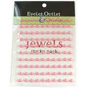 Eyelet Outlet Bling Self-Adhesive Pearls, 5mm, Pink, 100-Pack
