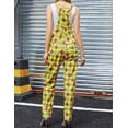 thumbnail image 2 of Jumpsuits for Women Fashion Overalls Printed Pants Bibs Coveralls Festival Outfits(Mardi Gras Diamond Print,XS), 2 of 8