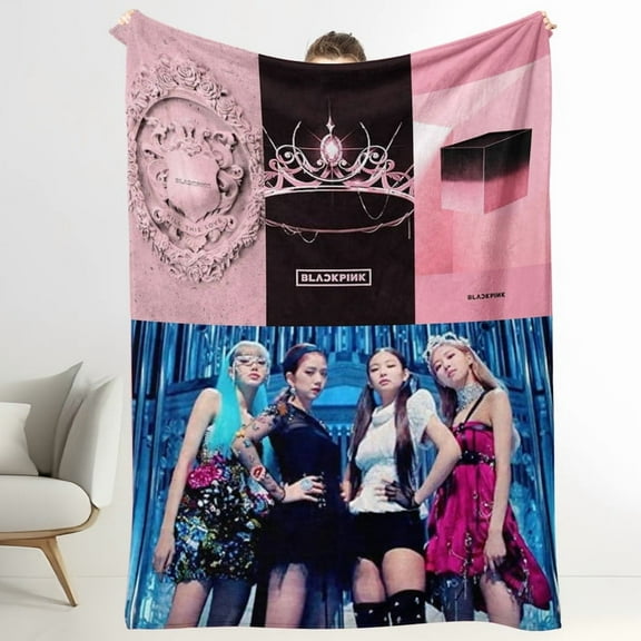 Blackpink Music Soft Flannel Throws Blankets Lightweight for Couch Bed Living Room Bedroom Car For All Seasons 30"X40"