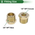 thumbnail image 2 of Accesorios de tubería de latón Unique Bargains 3/8" NPT macho x 1/8" NPT hembra unión hexagonal reducida 2 piezas, 2 of 7