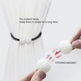 thumbnail image 3 of Magnetic Curtain Tiebacks Convenient Curtains Drape Ties Backs Weave Rope Curtain Holdbacks for Outdoor Window Draperies, 3 of 5