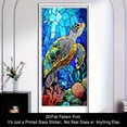 thumbnail image 3 of 1PC, 2D Flat turtle swimming pattern frosted glass window film, transparent PVC adhesive glass door and window decoration, removable and reusable glass stickers. 17.71x39.37 inches (45x100 cm), suita, 3 of 7