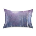 thumbnail image 7 of Yayeee Pillowcase Standard Size Set of 2 Satin Wrinkle Resistant Pillow Case, Purple Forest, 7 of 7