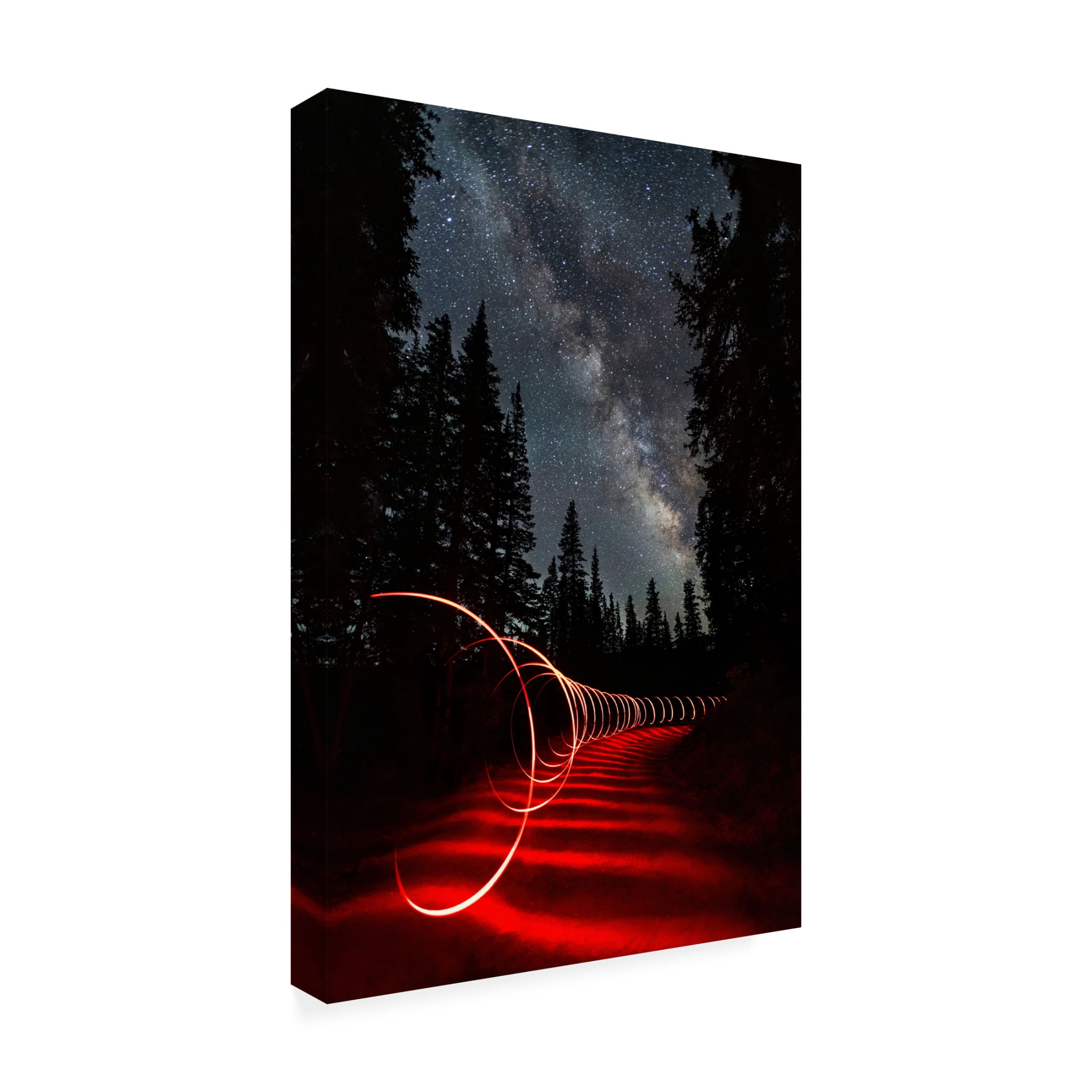 Trademark Fine Art Yanyu Shen  Light Painting under the Milky Way Canvas Wall Art