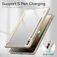 thumbnail image 4 of JETech Case for Samsung Galaxy Tab S9 FE+ / S9 FE Plus 12.4-Inch with S Pen Holder, Clear Transparent Hard PC Back, Protective Tri-Fold Stand Tablet Cover, Auto Wake/Sleep (Beige), 4 of 6