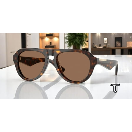 BURBERRY BE4437U 300273 Dark Havana Dark Brown 55 mm Men's Sunglasses