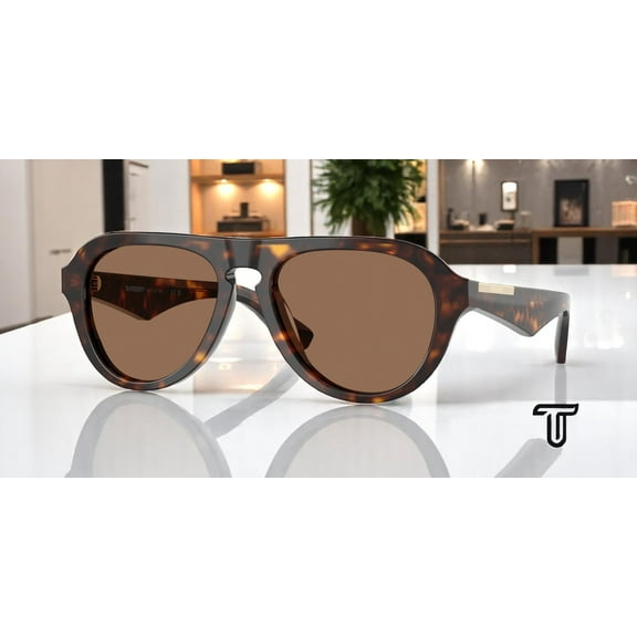 BURBERRY BE4437U 300273 Dark Havana Dark Brown 55 mm Men's Sunglasses