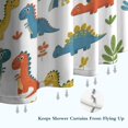 thumbnail image 6 of Colorful Dinosaur and Leaf Pattern Shower Curtain 36"x72" ,Bathroom Decorative Shower Curtains Set with 12 Hooks,Modern Waterproof Washable Shower Curtain, 6 of 6