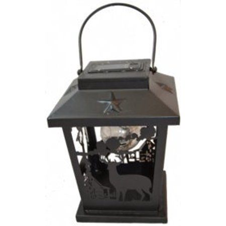 Pine Ridge Deer Metal Light Lantern Decorative Indoor Outdoor
