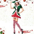 thumbnail image 6 of oqasdz Christmas Dresses for Women Elf Set Dress Up Elegant Green Fairy Outfits for Party Dress Theme Outfit Holiday Celebration Apparel, 6 of 7