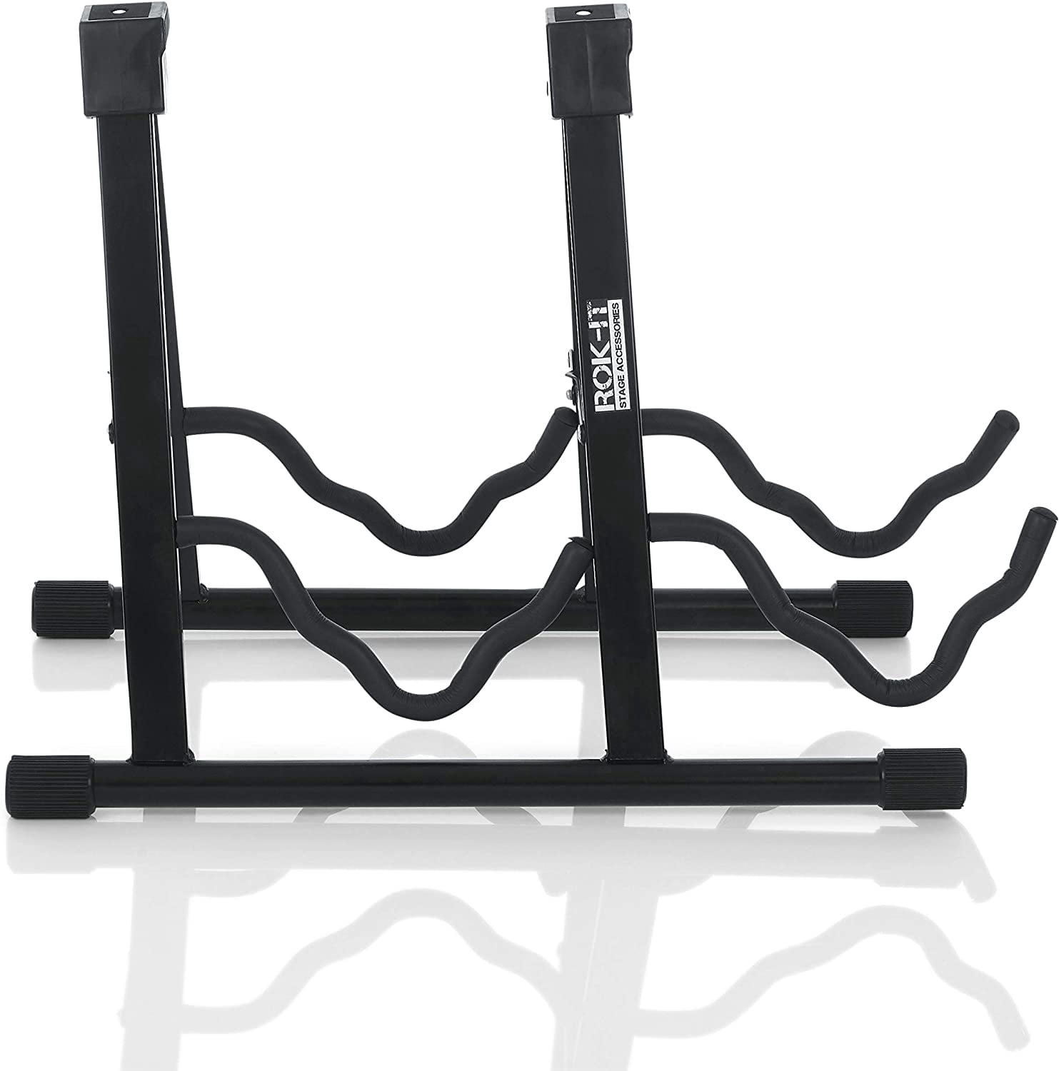 Rok It A-Frame Double Guitar Stand; Holds Most Standard Electric and Acoustic Guitars (RI-GTRAU2X)