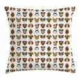 thumbnail image 1 of Dogs Throw Pillow Cushion Cover, Portraits of Dogs with Comical Caricature Design Colorful Funny Canine Faces Husky, Decorative Square Accent Pillow Case, 24 X 24 Inches, Multicolor, by Ambesonne, 1 of 2