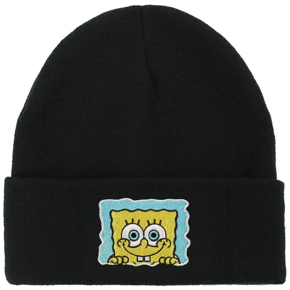 Spongebob Squarepants Embroidery Acrylic Knit Standard Cuff Beanie