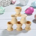 thumbnail image 5 of 10 piezas de hueveras de madera fiesta de Pascua de primavera sin pintar portahuevos de Pascua soporte de madera para huevos para niños DIY pintura artesanía suministros hogar cocina, 5 of 5