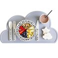 thumbnail image 5 of 1 PCS Napperons pour Enfants en Forme de Nuage en Silicone Imperméable Napperon Tapis de Table (Gris), 5 of 5