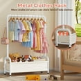 thumbnail image 2 of Kids Clothing Rack with Storage Shelf, White Baby Garment Organizer for Coats & Clothes, 2 of 6