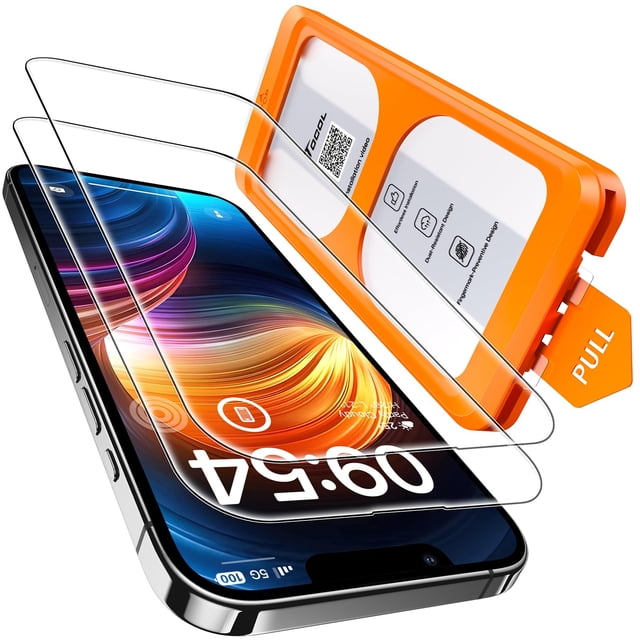 Protector de pantalla TOCOL para iPhone 12 Pro Max, paquete de 2