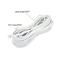 thumbnail image 2 of Uxcell Phone Extension Cord Telephone Cable Phone Line Cord RJ11 6P4C Plugs, Male to Male for Phone and Fax 50 ft White, 2 of 5