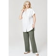 thumbnail image 3 of Ellos Women's Oversized Linen Blend Tunic Tunic, 3 of 4