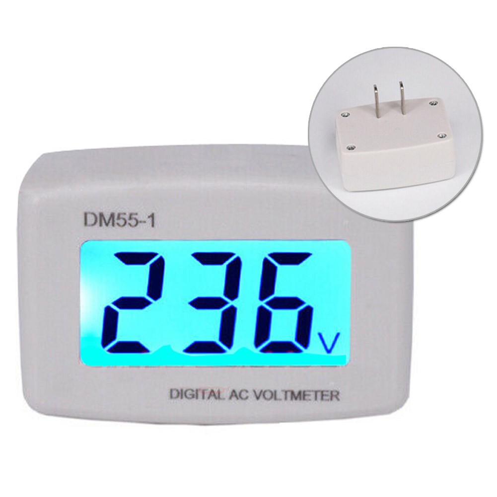 AC 110V300V 120V 230V LCD Digital Voltmeter Plugin Home Voltage Meter